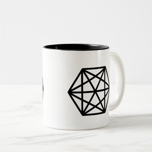 King (+) / Black 325 ml Two-Tone Mok (Voorkant rechts)