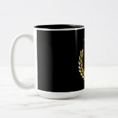 King Black and Gold and Crown Two-Tone Coffee Mok (Links)