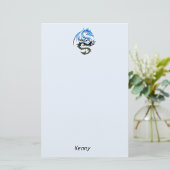 King Blue en Silver Dragon Stationery Briefpapier