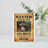 King Bolete - Gezochte Dood of Alive Briefkaart (Staand voorkant)