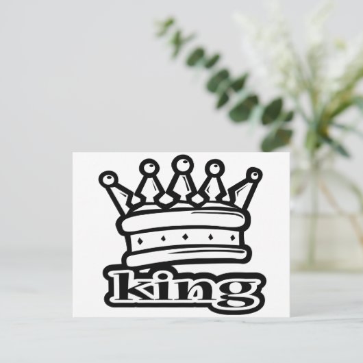 King Briefkaart (Staand voorkant)