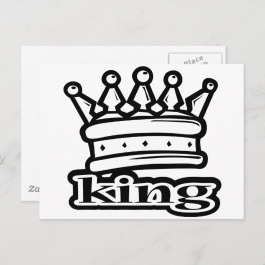 King Briefkaart (Voorkant / Achterkant)