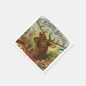 King Buck Label Herten Jachten Cabin Decor Taxider Servetten (Hoek)