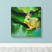 King Bullfrong Canvas Afdruk (Insitu (Houten vloer))