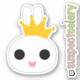 King Bunny / Queen Bunny Emote SuspectCelery™ Logo Sticker