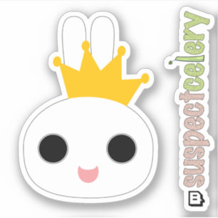 King Bunny / Queen Bunny Emote SuspectCelery™ Logo Sticker