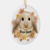 King Bunny Rabbit Ceramic Ornament (Rechts)