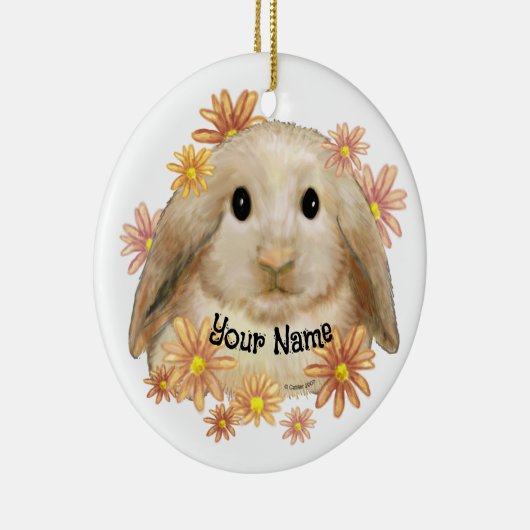 King Bunny Rabbit Ceramic Ornament (Rechts)