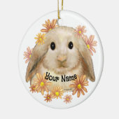 King Bunny Rabbit Ceramic Ornament (Links)