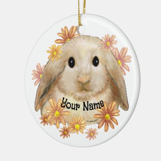 King Bunny Rabbit Ceramic Ornament (Links)