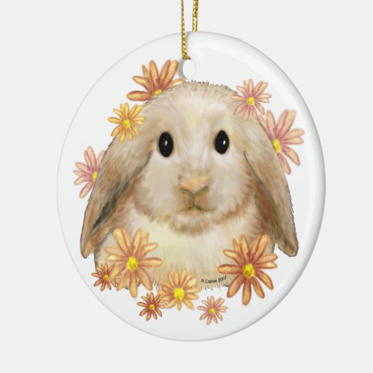 King Bunny Rabbit Keramisch Ornament (Links)