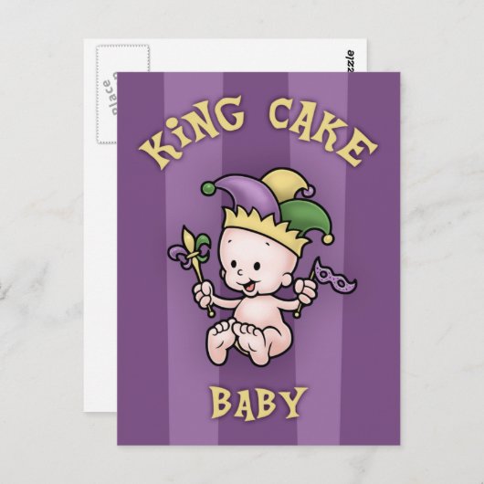 King Cake Baby Briefkaart (Voorkant / Achterkant)