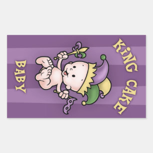 King Cake Baby Rechthoekige Sticker