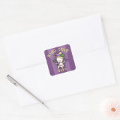 King Cake Baby Vierkante Sticker (Envelop)