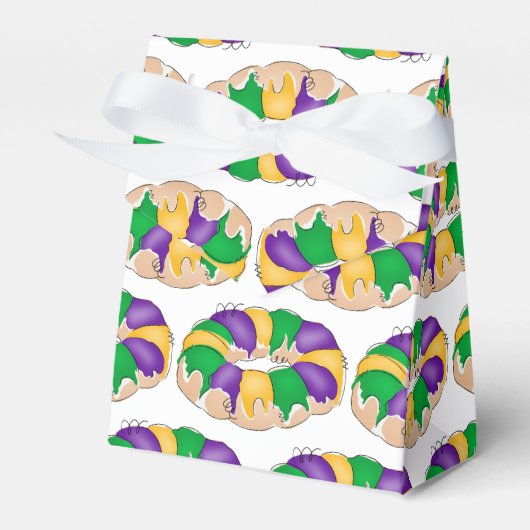 King Cake Favor Boxes Bedankdoosjes (Voorkant Zijde)
