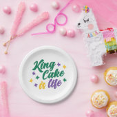 King Cake is het leven Papieren Bordje (Feest)