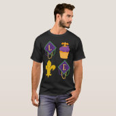 King Cake Love Mardi Gras Parade Shenanigans Carni T-shirt (Voorkant volledig)