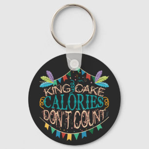 King Cake Mardi Gras Calories niet tellen Sleutelhanger