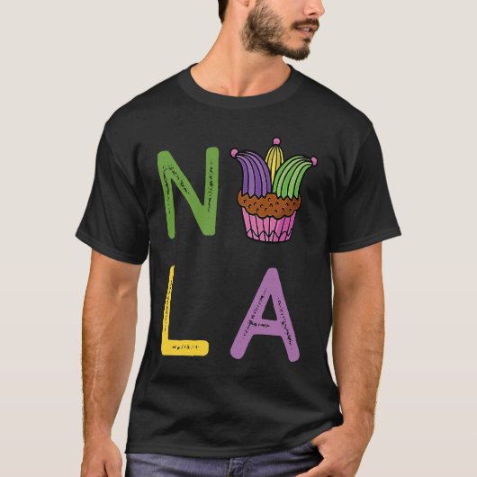 King Cake Mardi Gras New Orleans Parade Shenanigan T-shirt (Voorkant)