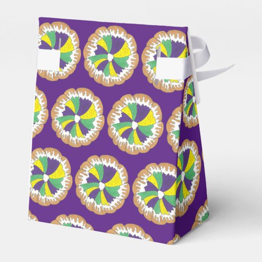 King Cake New Orleans NOLA Mardi Gras Carnaval Bedankdoosjes (Achterkant)