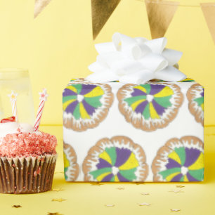 King Cake New Orleans NOLA Mardi Gras Carnaval Cadeaupapier