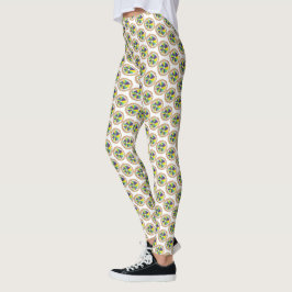 King Cake New Orleans NOLA Mardi Gras Carnaval Leggings