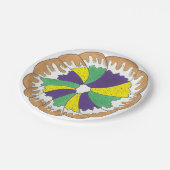 King Cake New Orleans NOLA Mardi Gras Carnaval Papieren Bordje (Gekanteld)