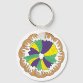 King Cake New Orleans NOLA Mardi Gras Carnaval Sleutelhanger (Voorkant)