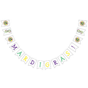 King Cake New Orleans NOLA Mardi Gras Carnaval Vlaggetjes