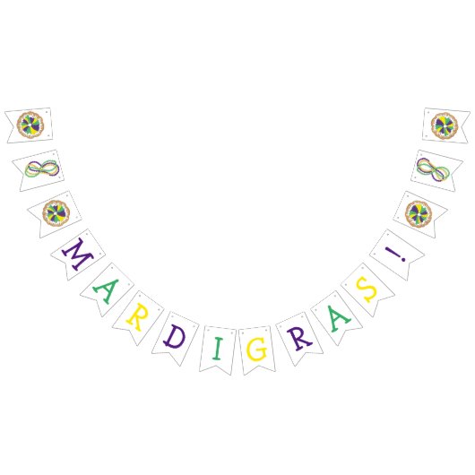 King Cake New Orleans NOLA Mardi Gras Carnaval Vlaggetjes (Alle)