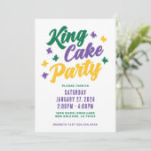 King Cake Party Kaart (Staand voorkant)
