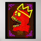 King Calavera Skull Day of the Dead NFT Art Poster (Voorkant)