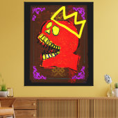 King Calavera Skull-kunst Canvas Afdruk (Insitu (Woonkamer))