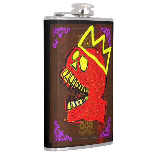 King Calavera Skull-kunst Heupfles (Rechts)