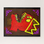 King Calavera Skull-kunst Legpuzzel (Horizontaal)