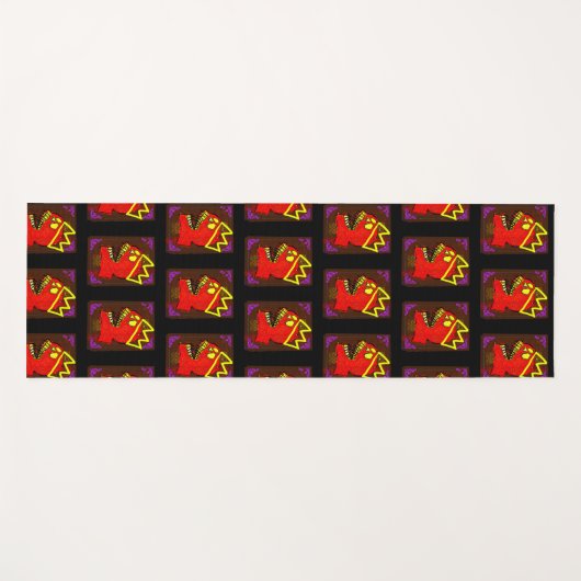 King Calavera Skull-kunst Yogamat (Voorkant (horizontaal))