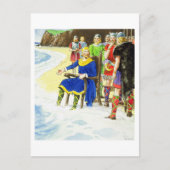 King Canute (c.995-1035) van 'Peeps in the Past' Briefkaart (Voorkant)