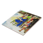 King Canute (c.995-1035) van 'Peeps in the Past' Tegeltje (Zijkant)