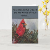 King Cardinal wenskaart Kaart (Gele Bloem)