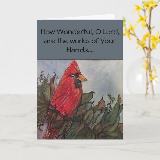 King Cardinal wenskaart Kaart (Gele Bloem)