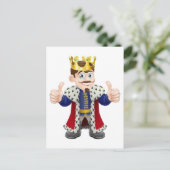 King cartoon briefkaart (Staand voorkant)