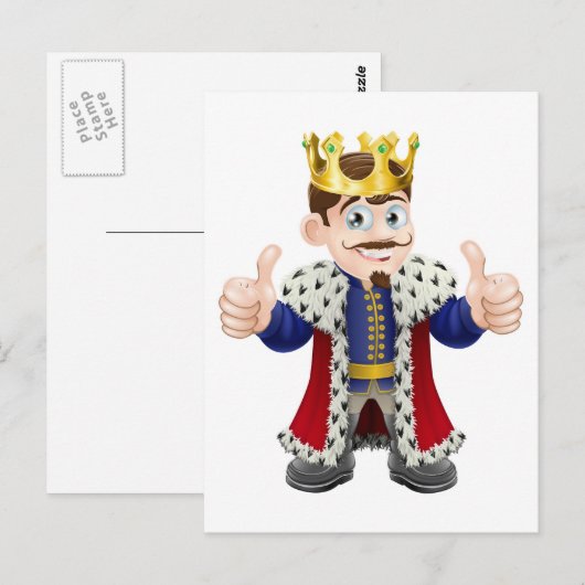 King cartoon briefkaart (Voorkant / Achterkant)