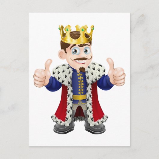 King cartoon briefkaart (Voorkant)