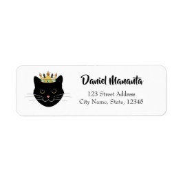 King Cat met gepersonaliseerd naamlabel Etiket