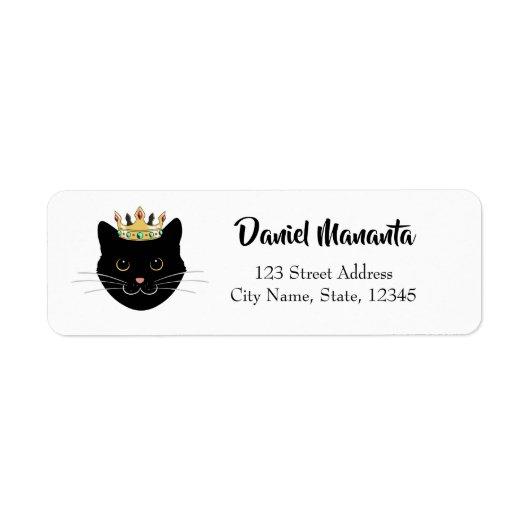 King Cat met gepersonaliseerd naamlabel Etiket (Voorkant)