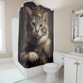 King Cat Shower-gordijn Douchegordijn (In situ)