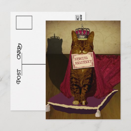 King Cat Special Delivery Briefkaart (Voorkant / Achterkant)