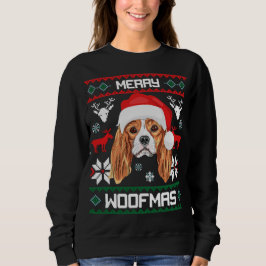 King Cavalier Charles Spaniel Merry Woofmas Trui