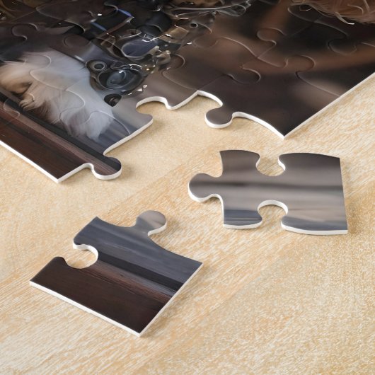 King Cavalier Spaniel Puppy Steampunked, Legpuzzel (Zijkant)