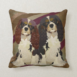 King Cavalier Spaniels Retro Pillow Kussen